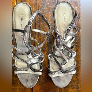 Women’s Adrianna Papell Gray/Silver Heels, Sz 9.5